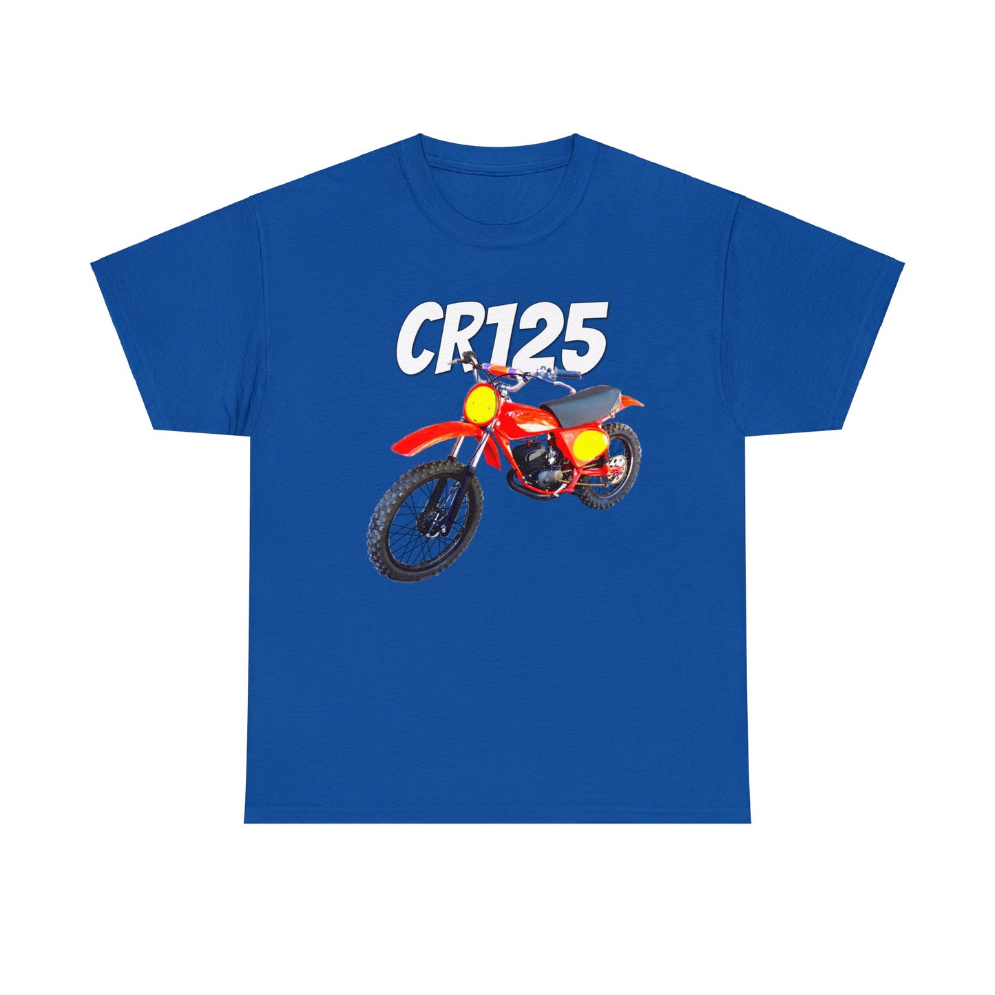 Vintage Motocross Motorcycle CR125, 1970's Moto Cross Bike Heavy Cotton Tee