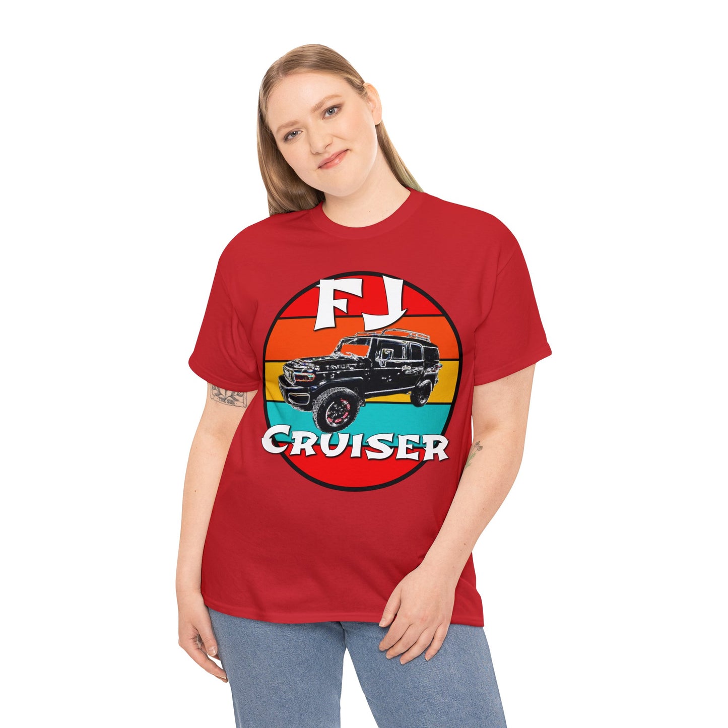 FJ Cruiser 4x4 Off Road Truck Vintage Retro Heavy Cotton Tee