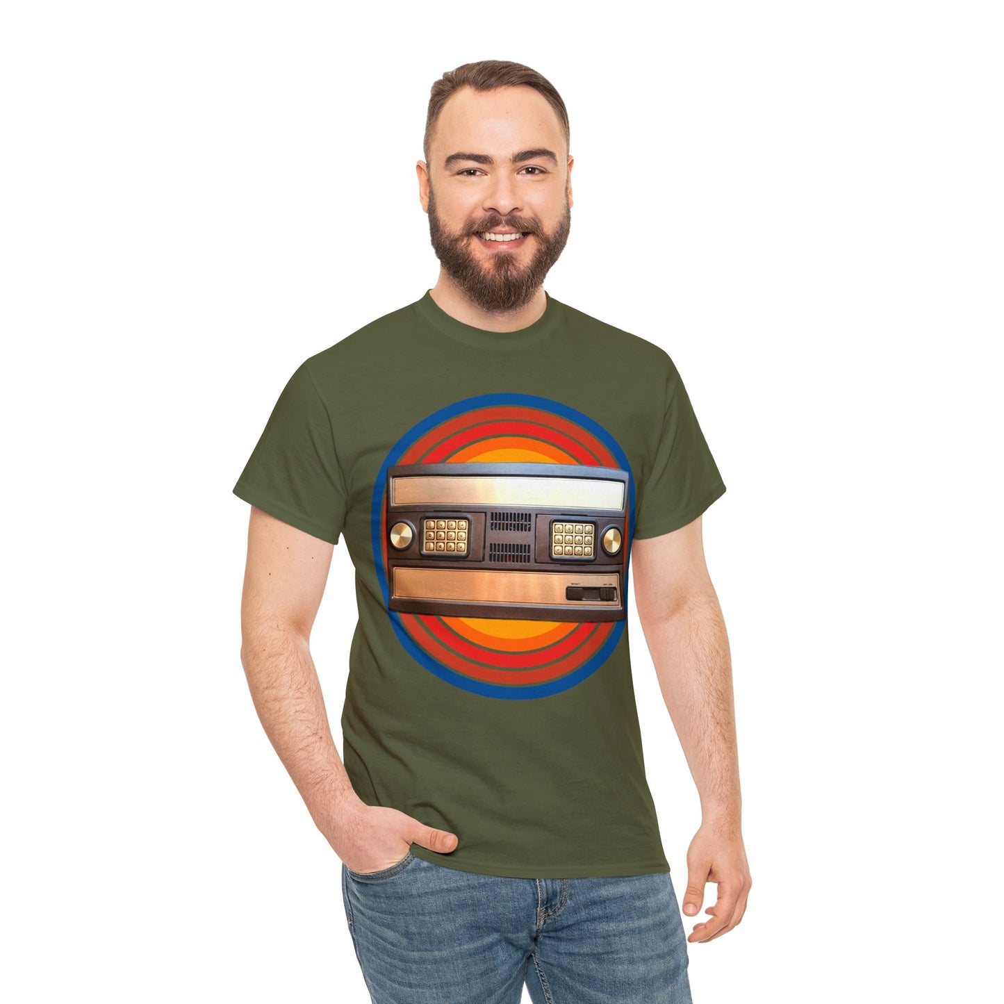 Vintage 1980's Video Game Console, Retro Home Video Game Heavy Cotton Tee