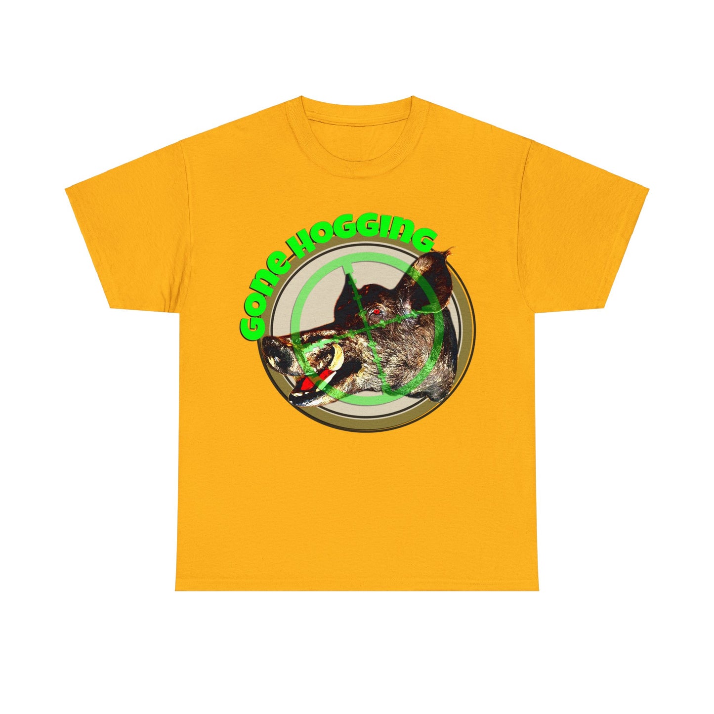Wild Hog Hunter, Wild Hog, Hog Wild, Hog Boar Hunting Heavy Cotton Tee
