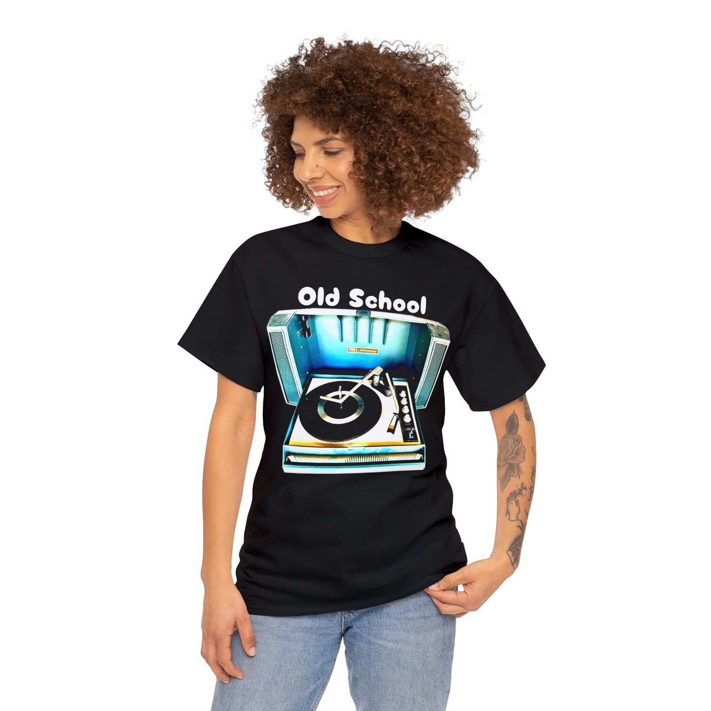 Vintage Record Player, Old School Stereo, Wildcat Portable Record Player Heavy Cotton Tee