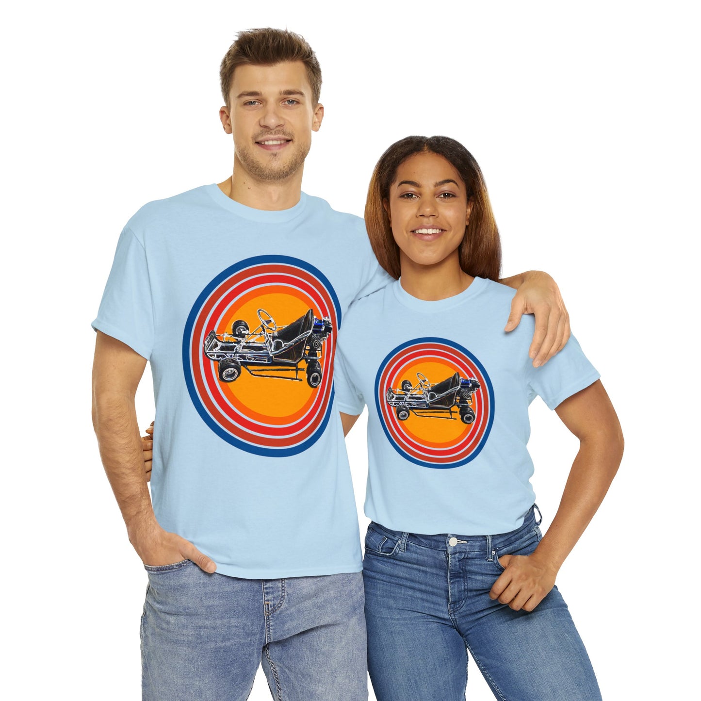 Go Cart. Vintage Go Kart, Retro Go Cart, Fast Go Cart Heavy Cotton Tee