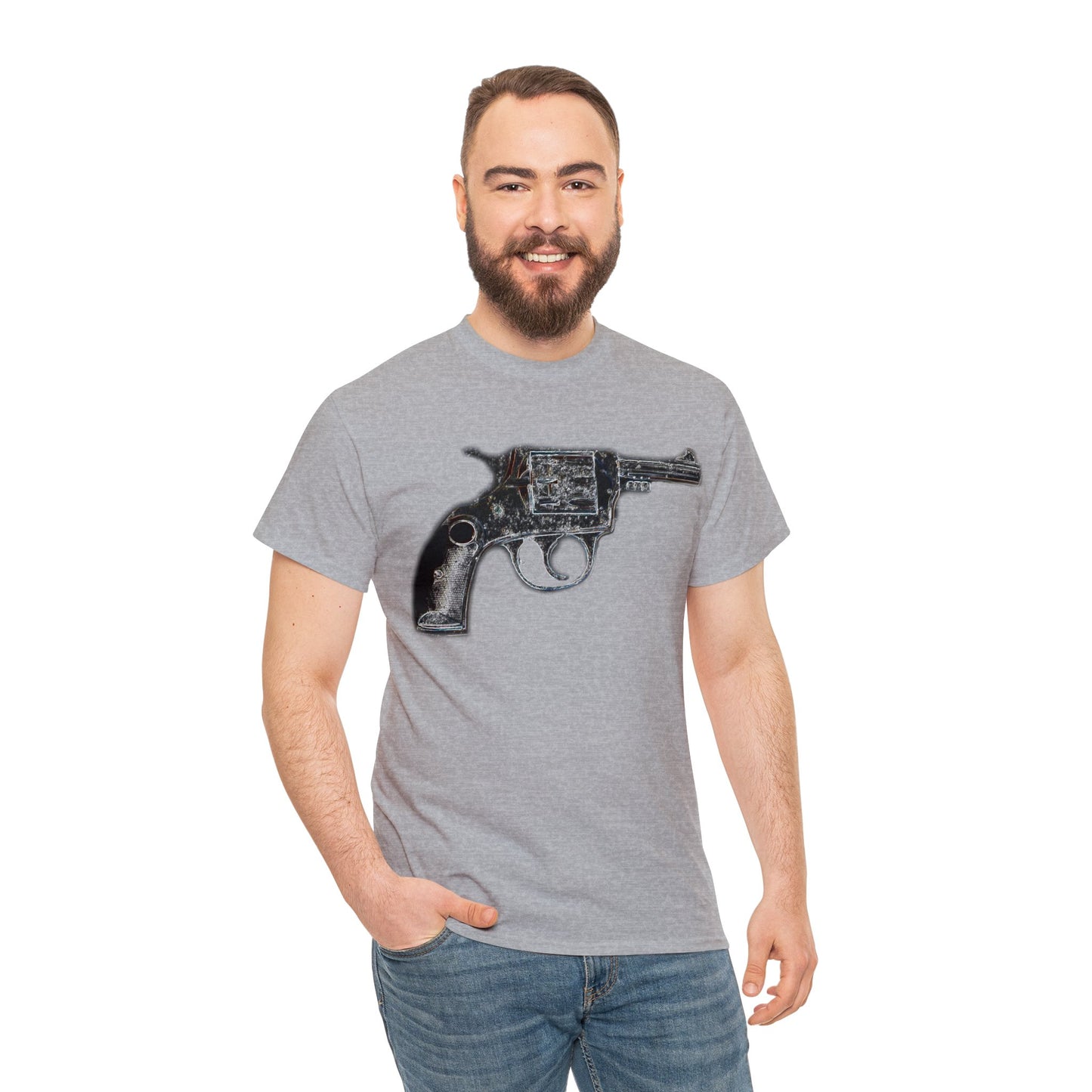 Vintage Pistol Revolver 22 Caliber Heavy Cotton Tee