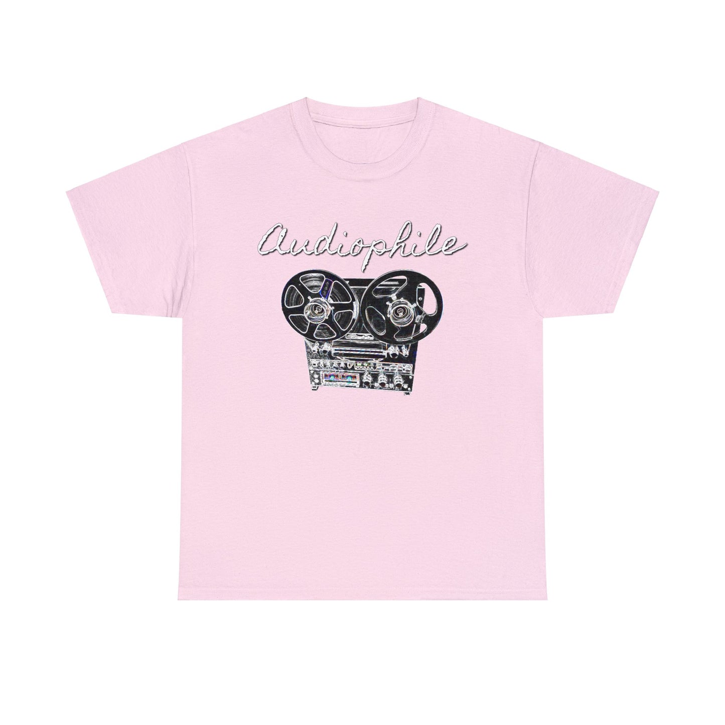 Vintage Reel-to-Reel Tape Player Unisex Heavy Cotton Tee
