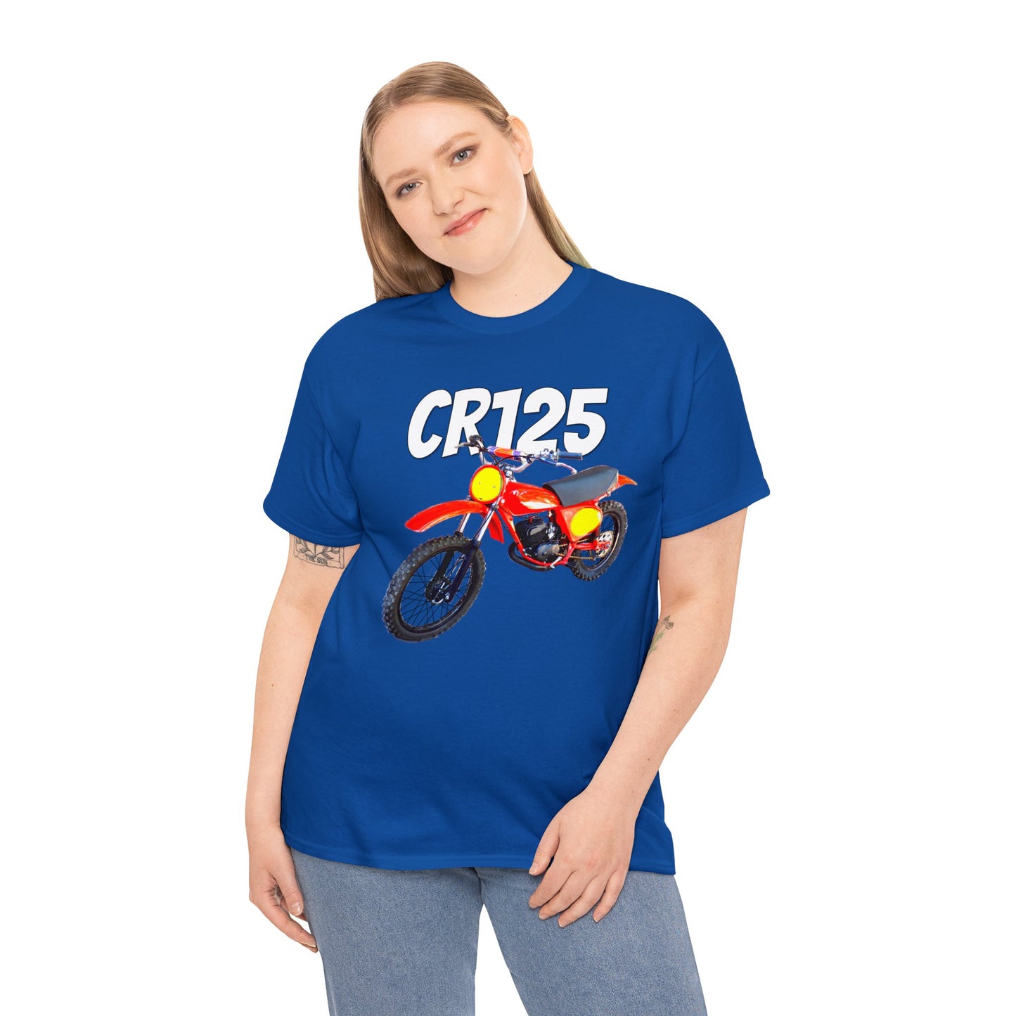 Vintage Motocross Motorcycle CR125, 1970's Moto Cross Bike Heavy Cotton Tee