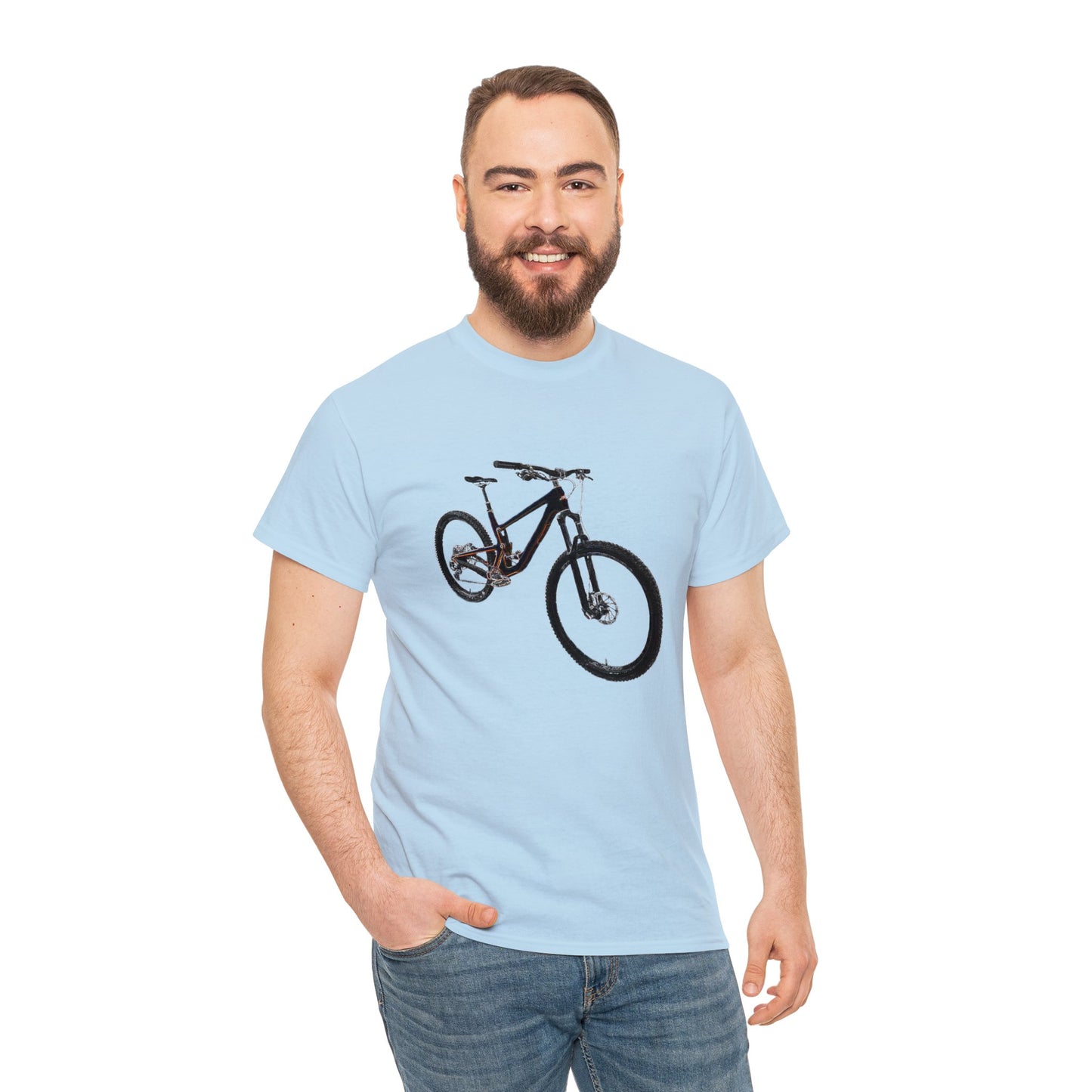 Mountain Bike, Mountain Biker, Full Suspension Mountain Bike, MTB Heavy Cotton Tee