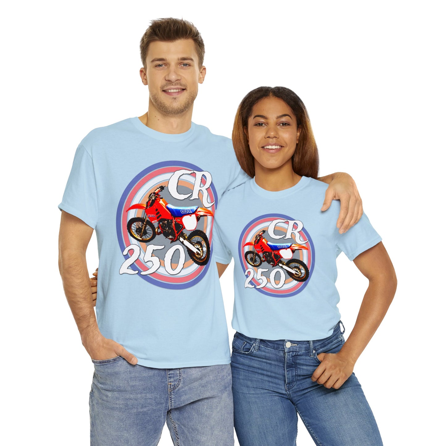 CR 250 R Vintage Retro Motorcross Motocross Motorcycle Dirt Bike Heavy Cotton Tee