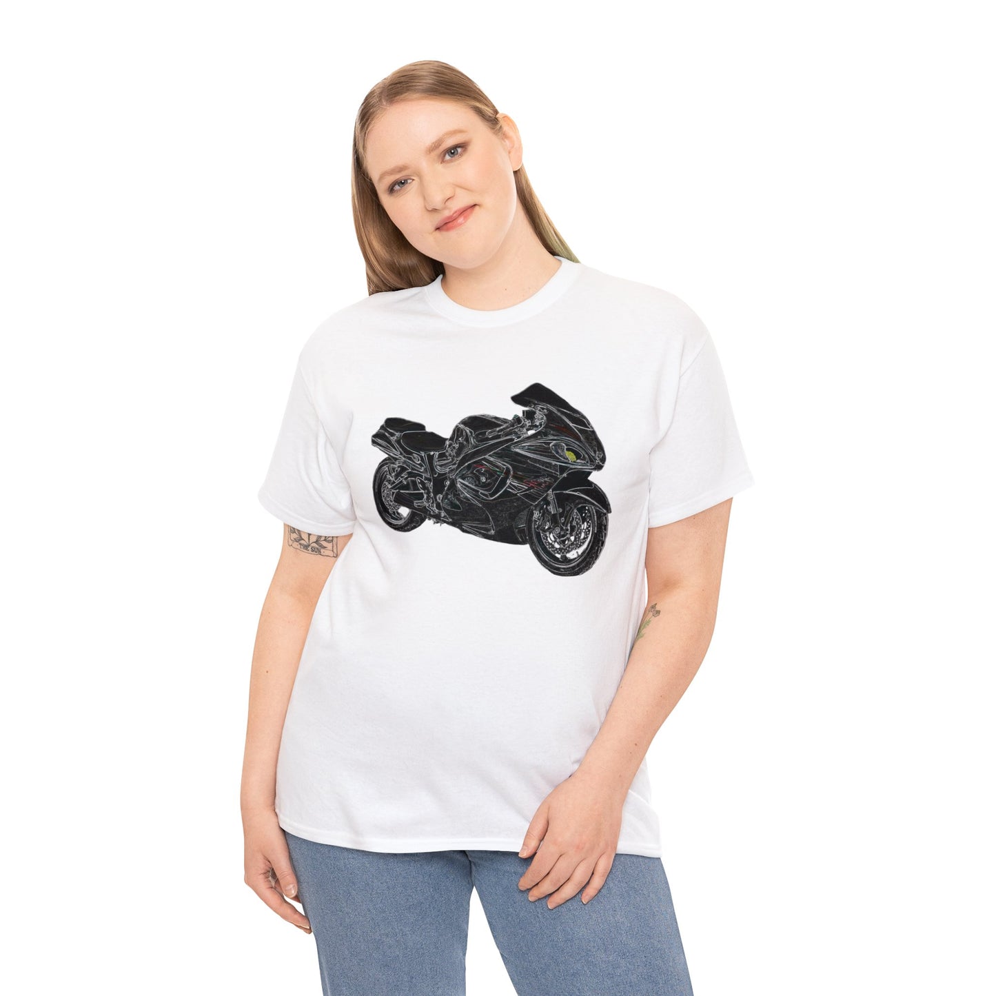 Hyabusa Motorcycle, Street Bike, Street Motorcycle Sport Bike Heavy Cotton Tee