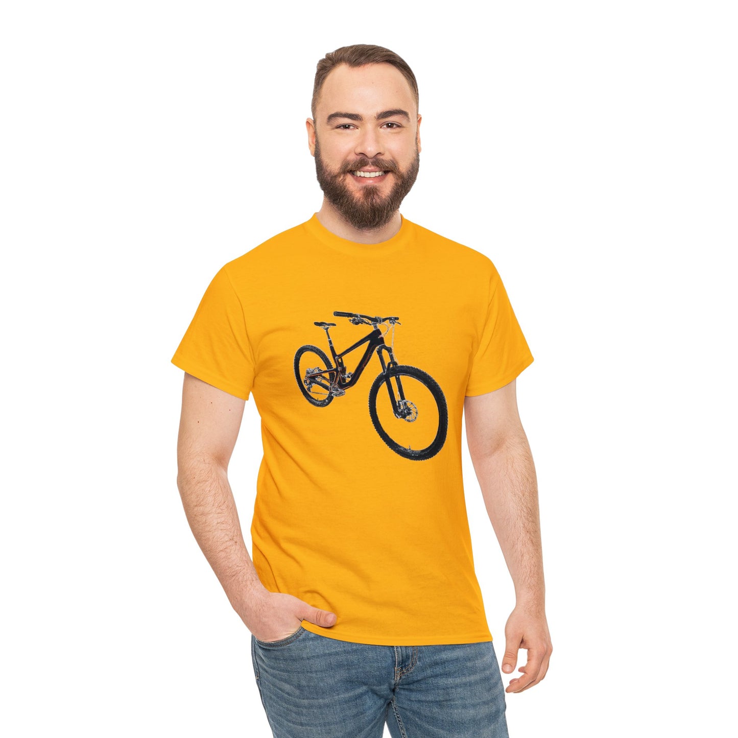 Mountain Bike, Mountain Biker, Full Suspension Mountain Bike, MTB Heavy Cotton Tee