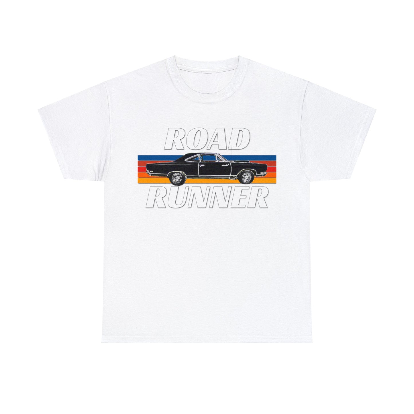 Vintage Road Runner Car, American Muscle Car, USA Muscle Automobile Heavy Cotton Tee