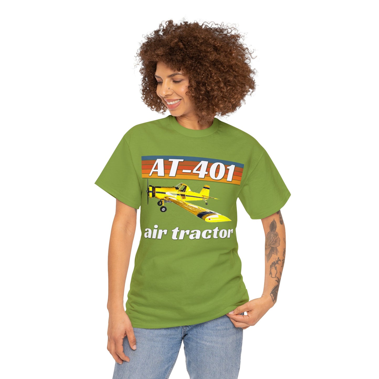 AT 401 Crop Duster Plane, Air Tractor Airplane, Farming Airplane Heavy Cotton Tee