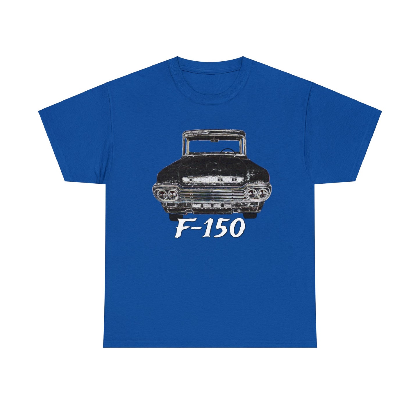 F 150 Truck, Vintage Pickup Truck, Retro Country Pick Up Truck Heavy Cotton Tee