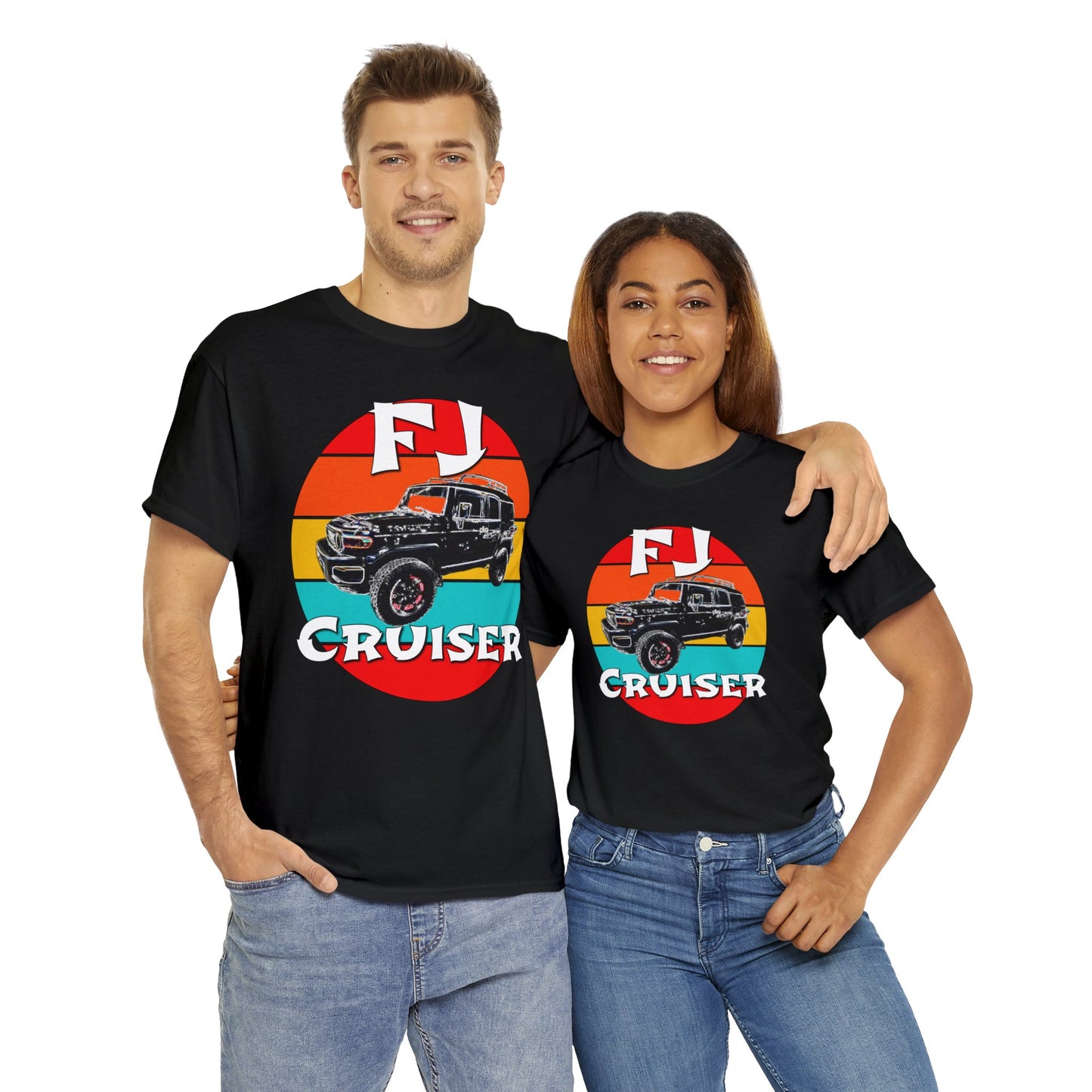 FJ Cruiser 4x4 Off Road Truck Vintage Retro Heavy Cotton Tee