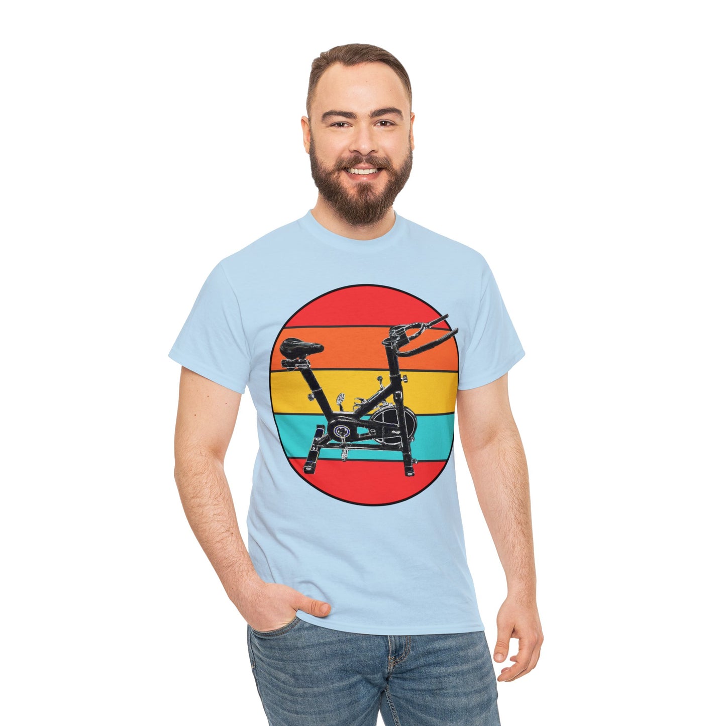 Spin Bike, Spin Class, Spinning, Stationary Bike, Indoor Cycling Heavy Cotton Tee