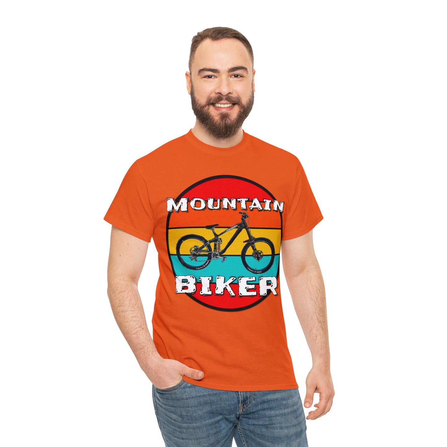 Mountain Bike, Mountain Biker, Full Suspension Moutain Bike Heavy Cotton Tee