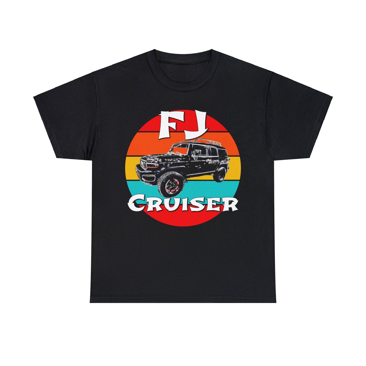 FJ Cruiser 4x4 Off Road Truck Vintage Retro Heavy Cotton Tee