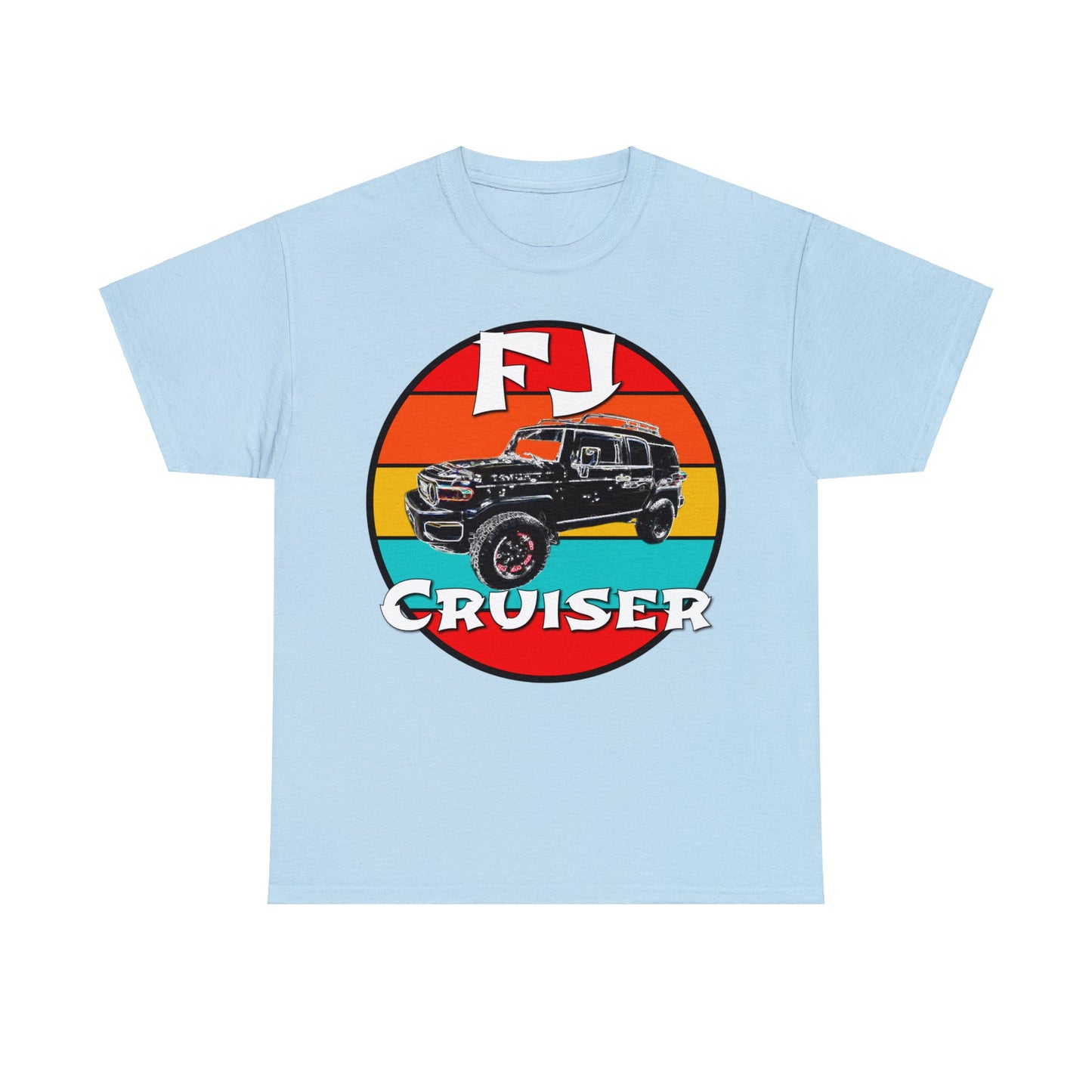 FJ Cruiser 4x4 Off Road Truck Vintage Retro Heavy Cotton Tee