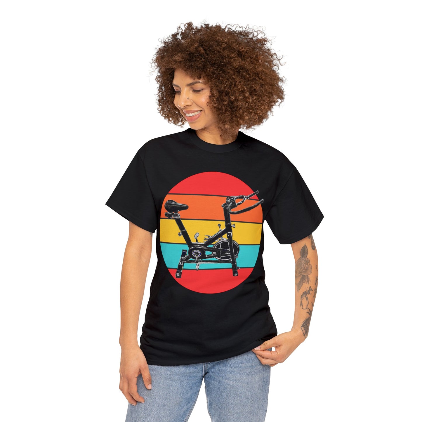 Spin Bike, Spin Class, Spinning, Stationary Bike, Indoor Cycling Heavy Cotton Tee