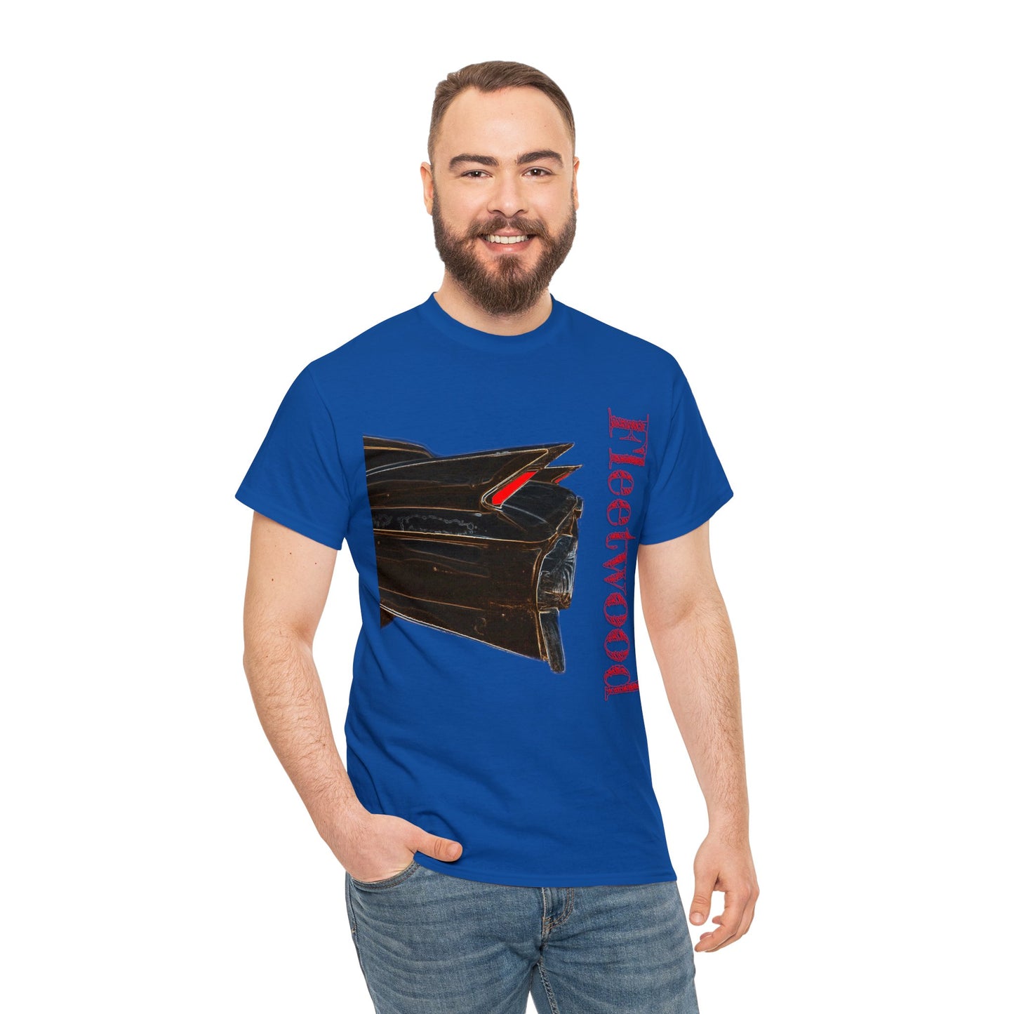 Caddy Fleetwood 1961 Vintage Tail Fins, Vintage American Car Heavy Cotton Tee
