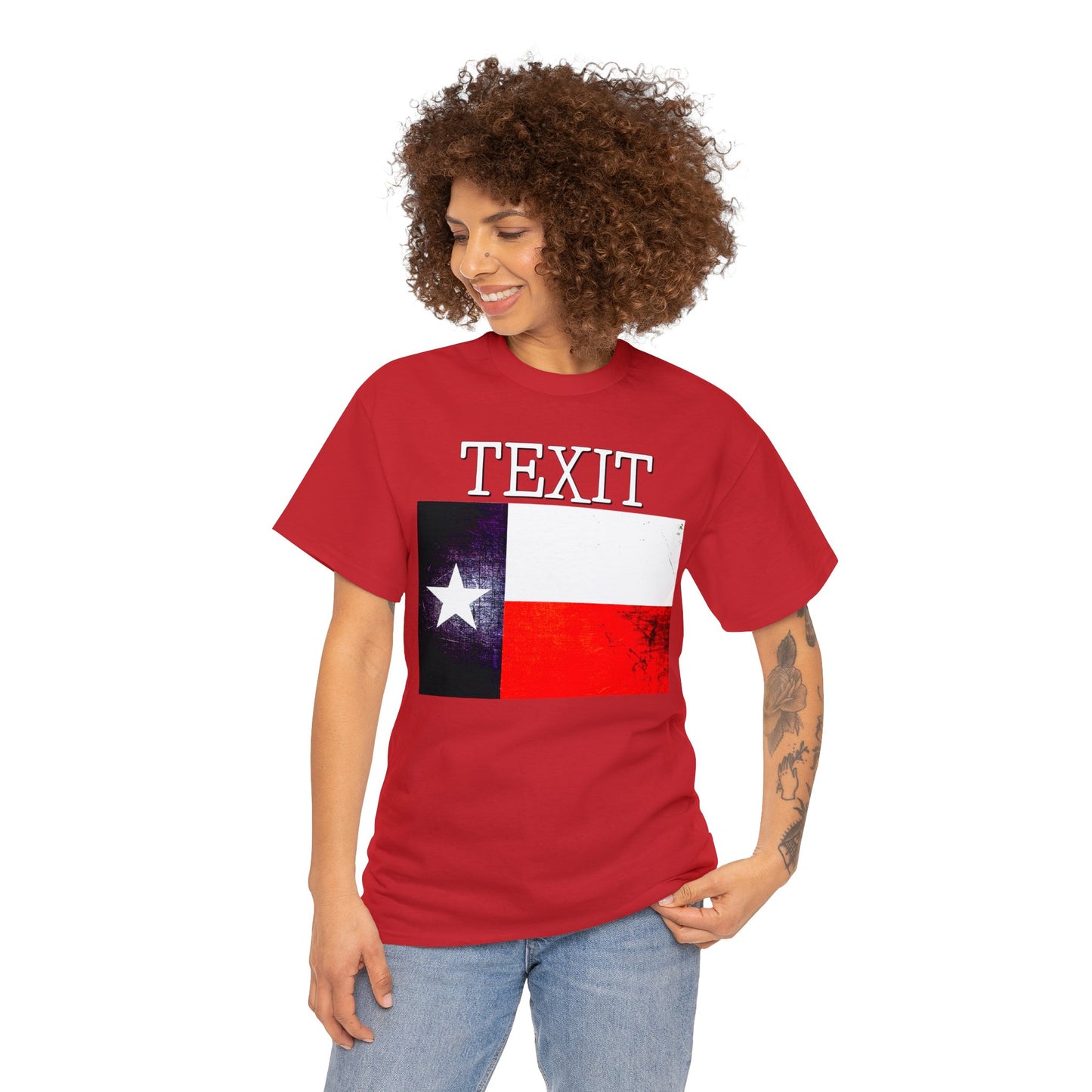 Texit Texas Flag Texas Independence Heavy Cotton Tee