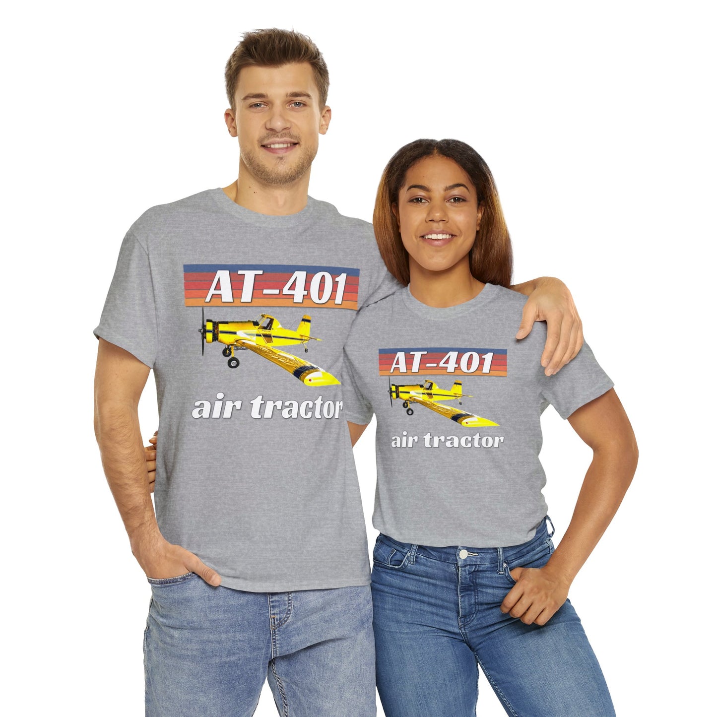 AT 401 Crop Duster Plane, Air Tractor Airplane, Farming Airplane Heavy Cotton Tee
