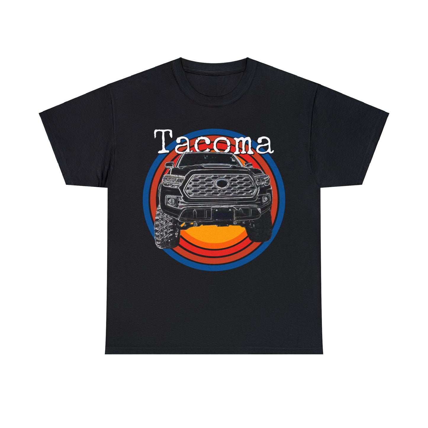 Tacoma 4x4 Pick Up Truck, Off Road Pickup Truck Heavy Cotton Tee