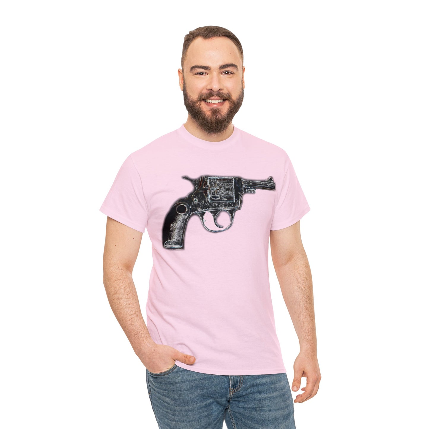 Vintage Pistol Revolver 22 Caliber Heavy Cotton Tee