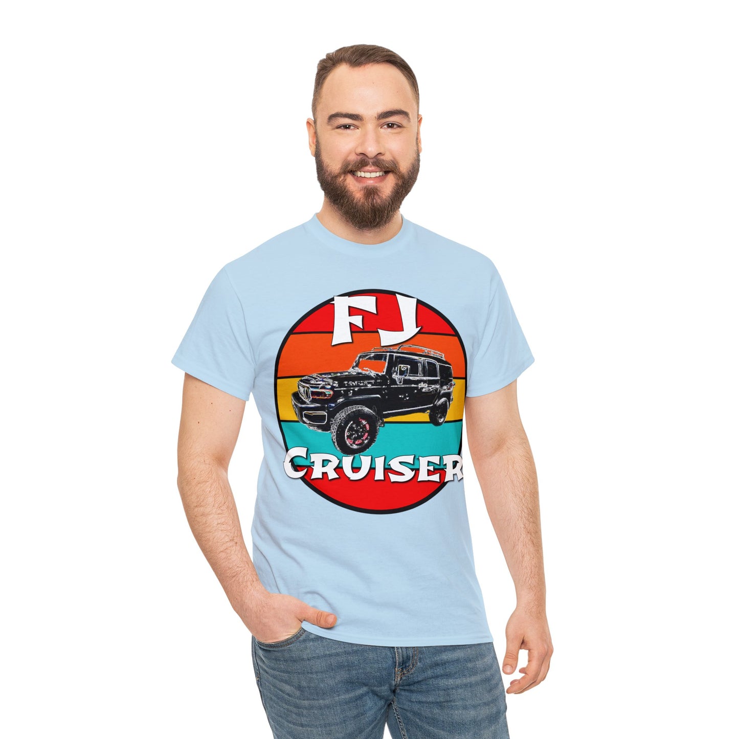 FJ Cruiser 4x4 Off Road Truck Vintage Retro Heavy Cotton Tee