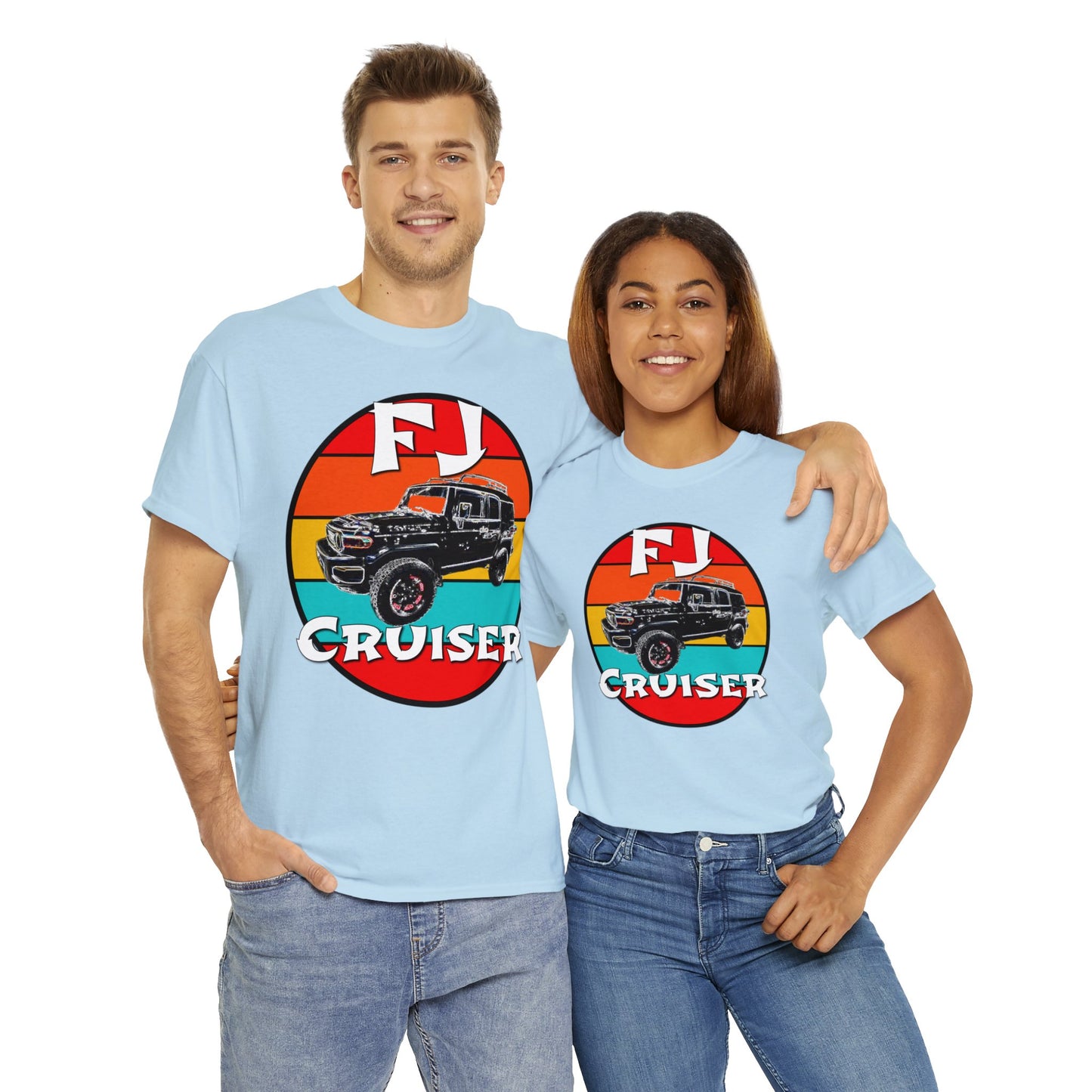 FJ Cruiser 4x4 Off Road Truck Vintage Retro Heavy Cotton Tee