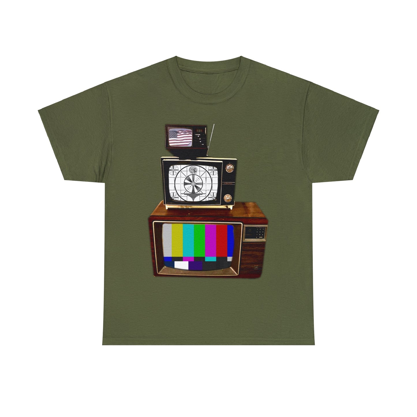 Vintage Televisions, Tube TV, Sign Off Screen, Old School, Vintage, Retro Heavy Cotton Tee