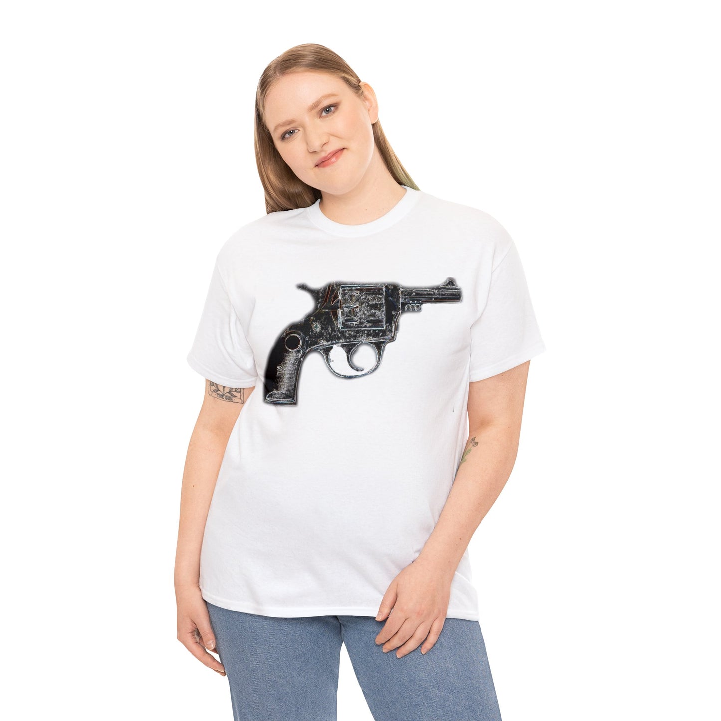 Vintage Pistol Revolver 22 Caliber Heavy Cotton Tee