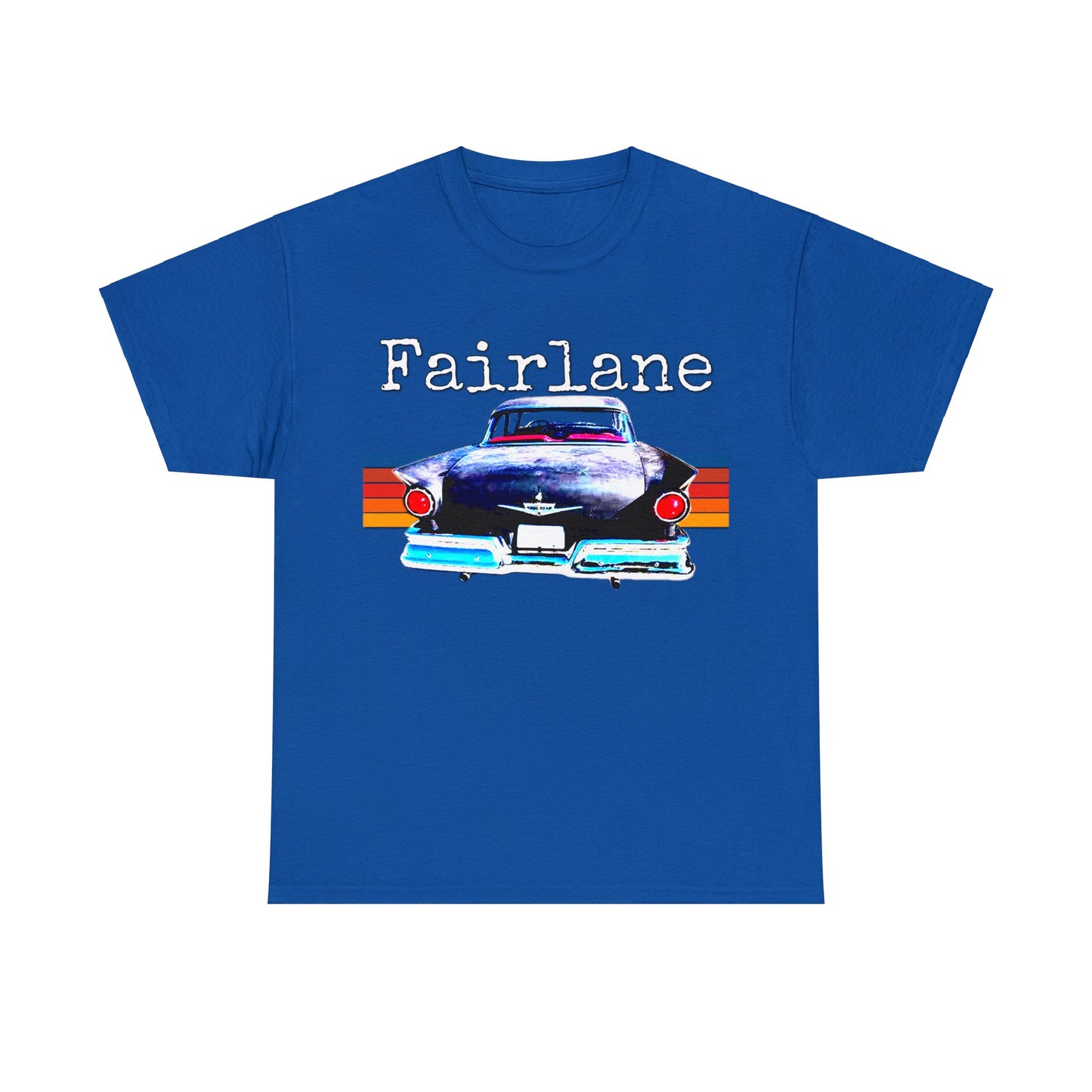 Fairlane 1957 Vintage Tail Fins, Vintage American Car Heavy Cotton Tee