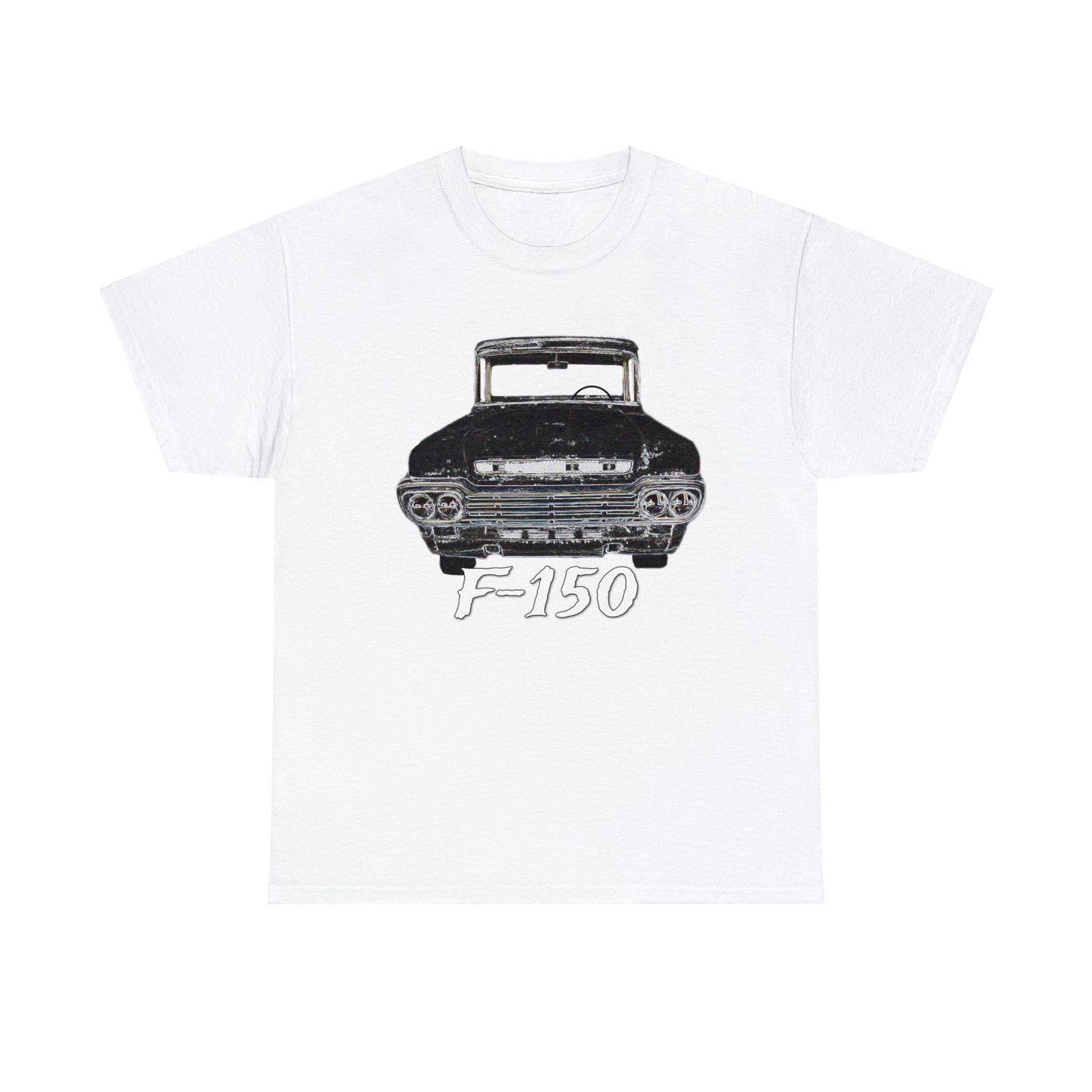 F 150 Truck, Vintage Pickup Truck, Retro Country Pick Up Truck Heavy Cotton Tee