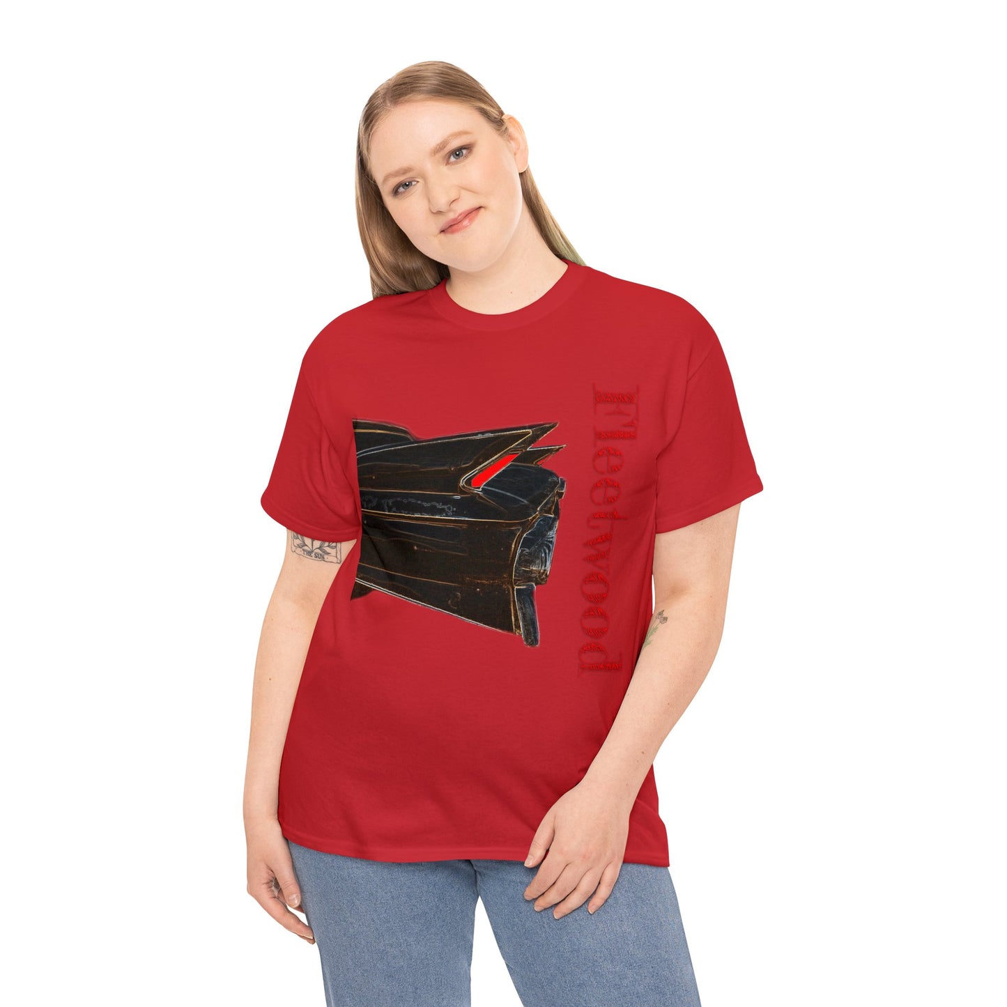 Caddy Fleetwood 1961 Vintage Tail Fins, Vintage American Car Heavy Cotton Tee