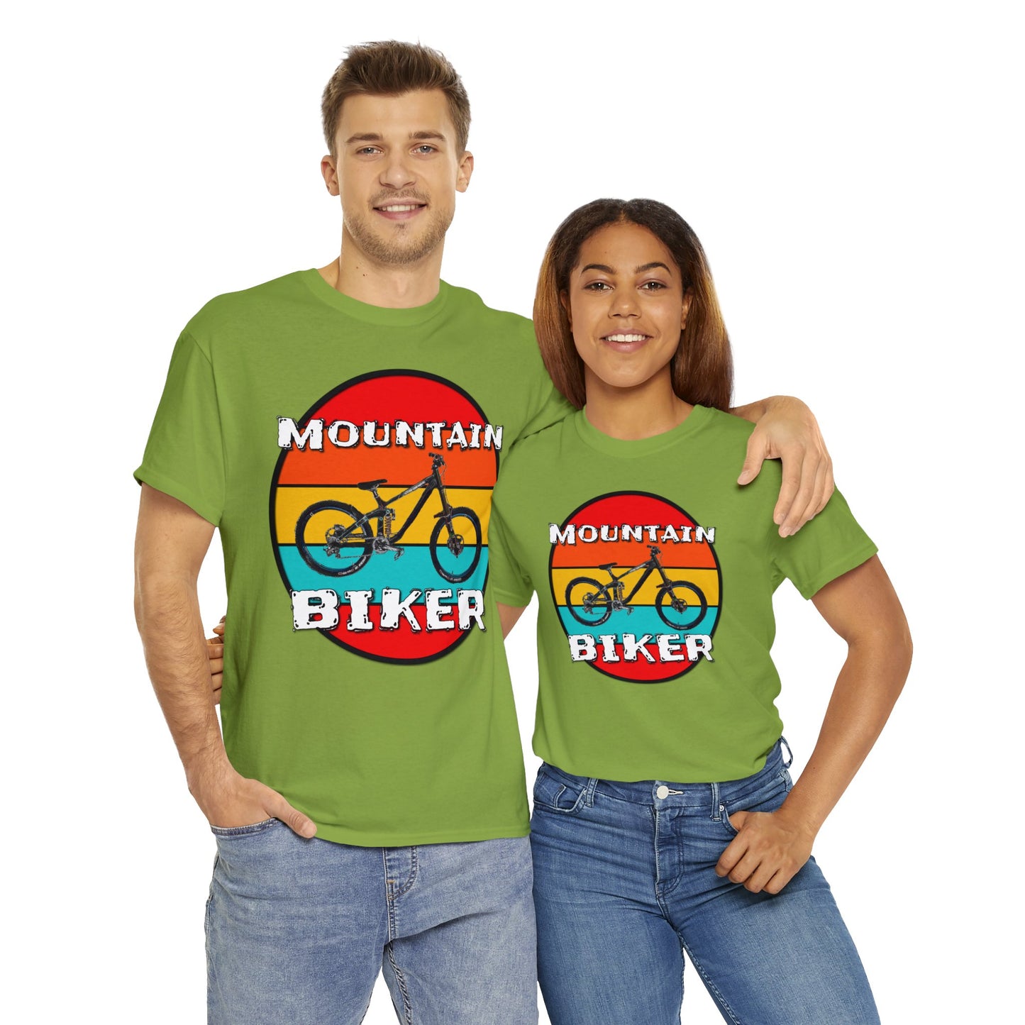 Mountain Bike, Mountain Biker, Full Suspension Moutain Bike Heavy Cotton Tee