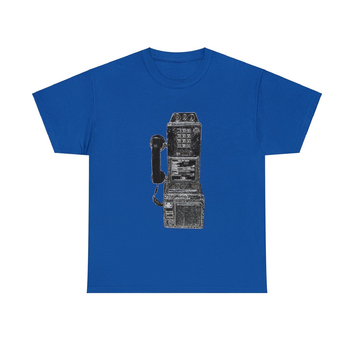 Vintage Retro Pay Phone Antique Telephone Phone Heavy Cotton Tee