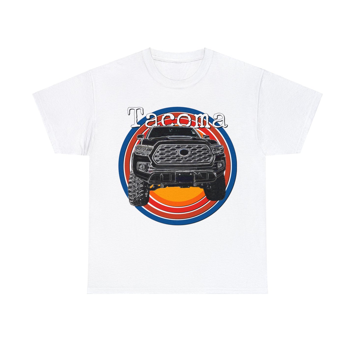 Tacoma 4x4 Pick Up Truck, Off Road Pickup Truck Heavy Cotton Tee