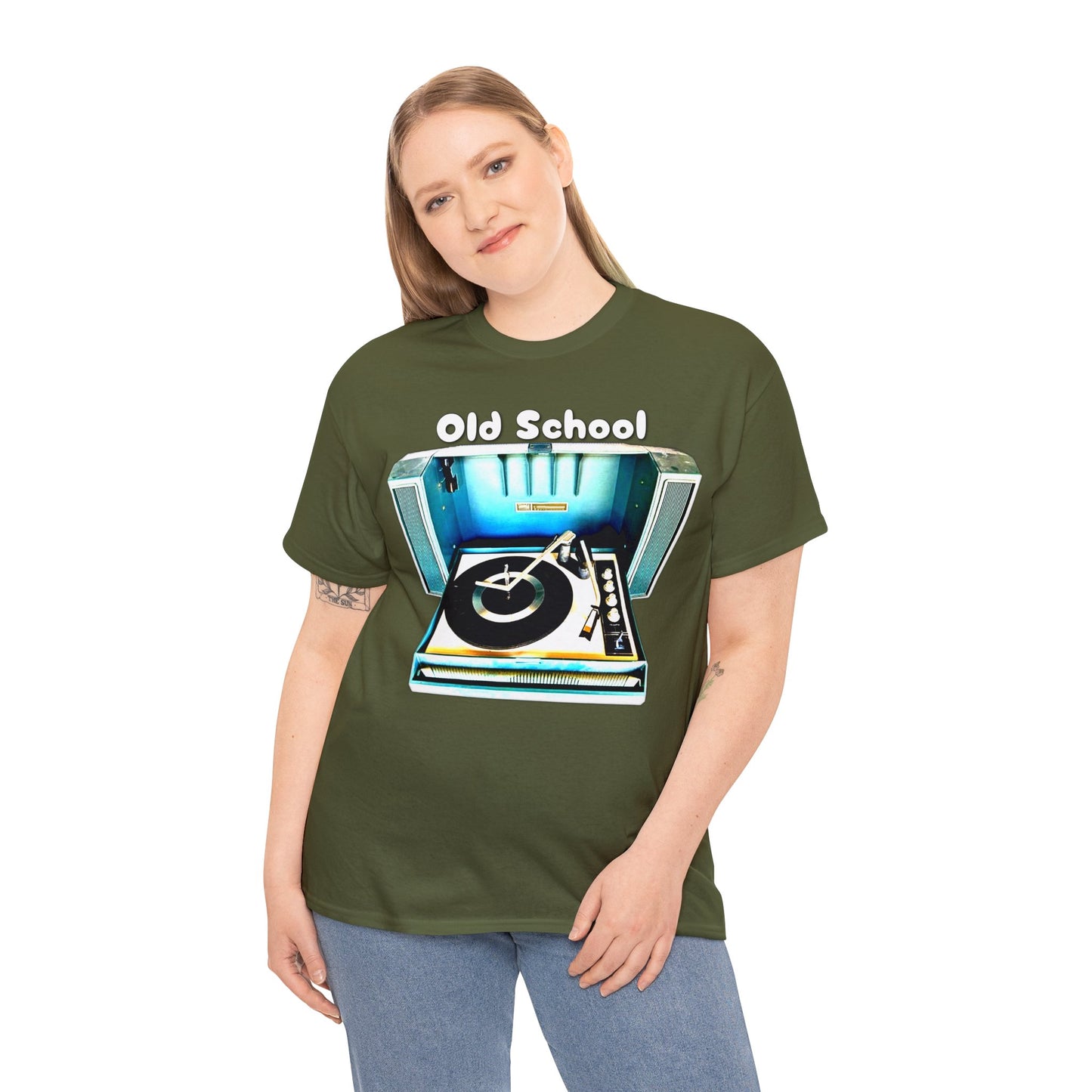 Vintage Record Player, Old School Stereo, Wildcat Portable Record Player Heavy Cotton Tee