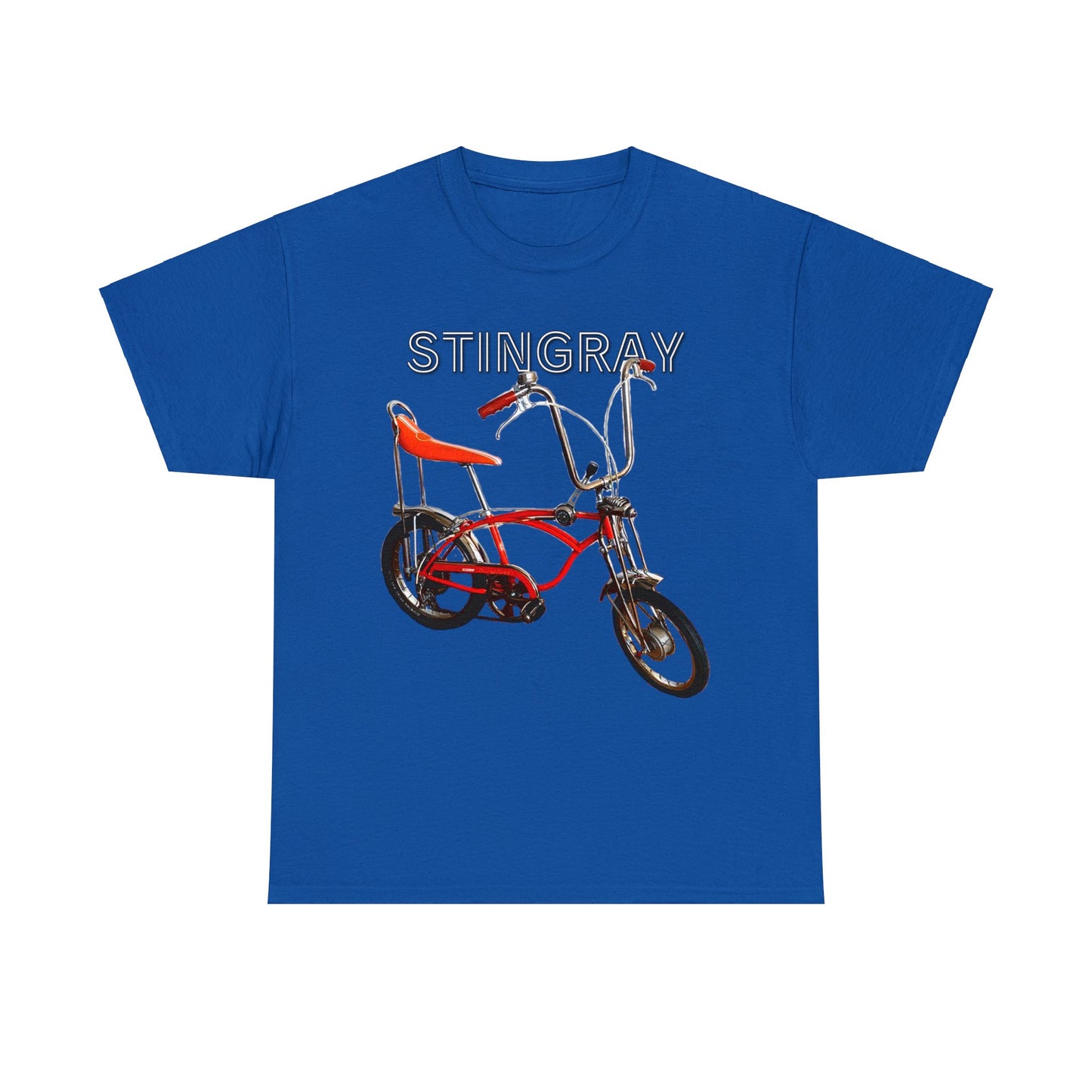 Stingray Krate Bicycle, Vintage Stick Shift Bike, Banana Seat Bike Heavy Cotton Tee