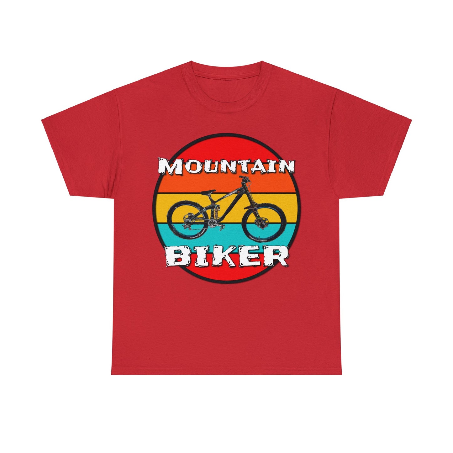 Mountain Bike, Mountain Biker, Full Suspension Moutain Bike Heavy Cotton Tee