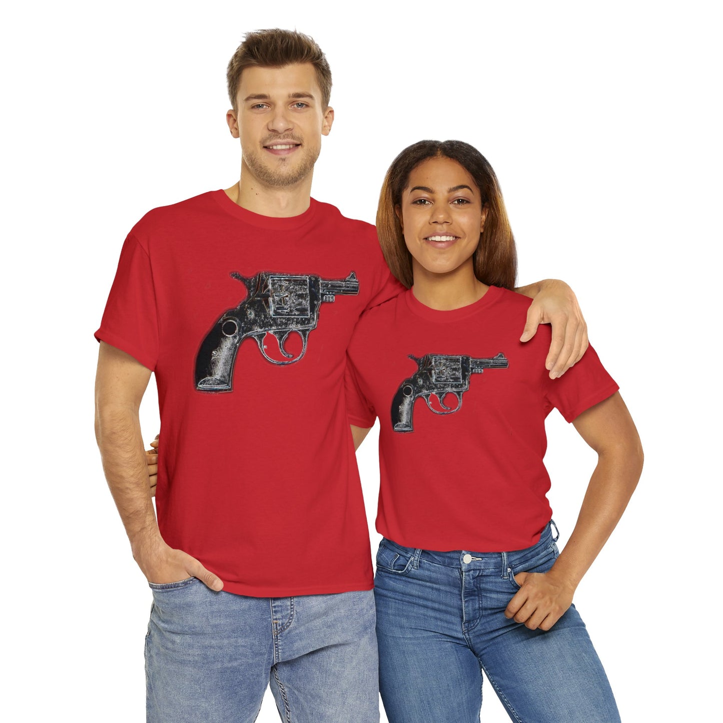 Vintage Pistol Revolver 22 Caliber Heavy Cotton Tee