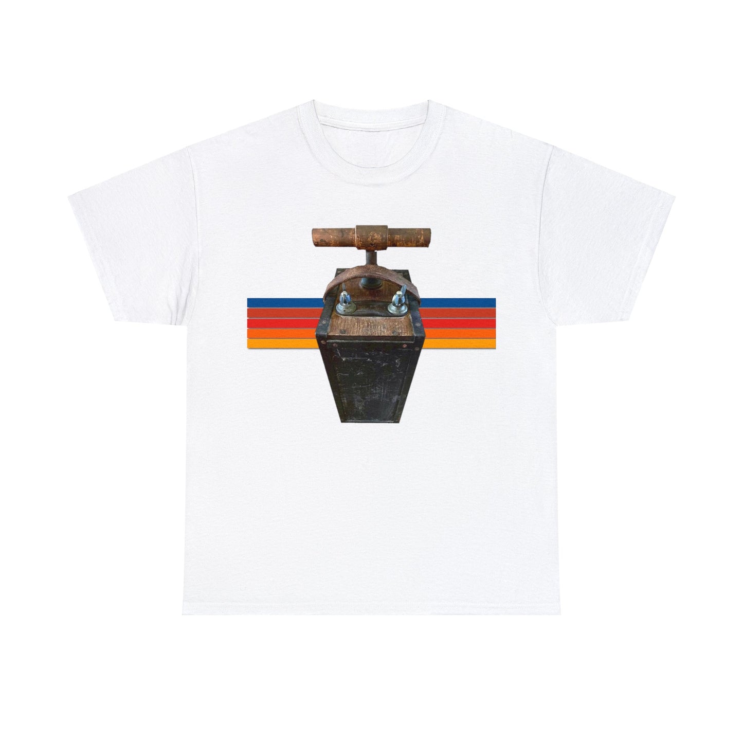 Vintage Mining Plunger Dynamite Detonator, Retro Miners Explosive Device Heavy Cotton Tee