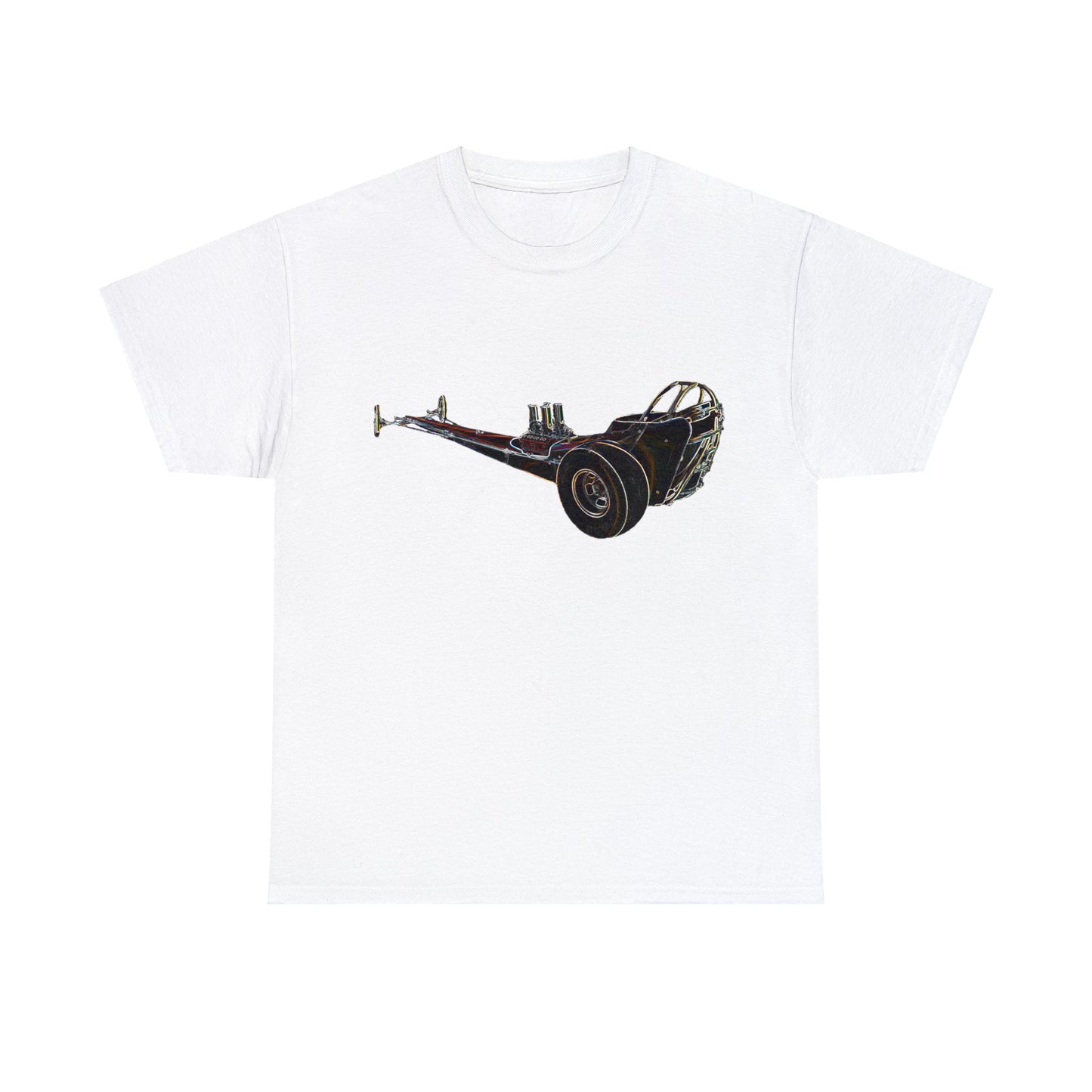 Vintage Drag, Retro Drag, Dragster, Vintage Dragster, Race Car Heavy Cotton Tee