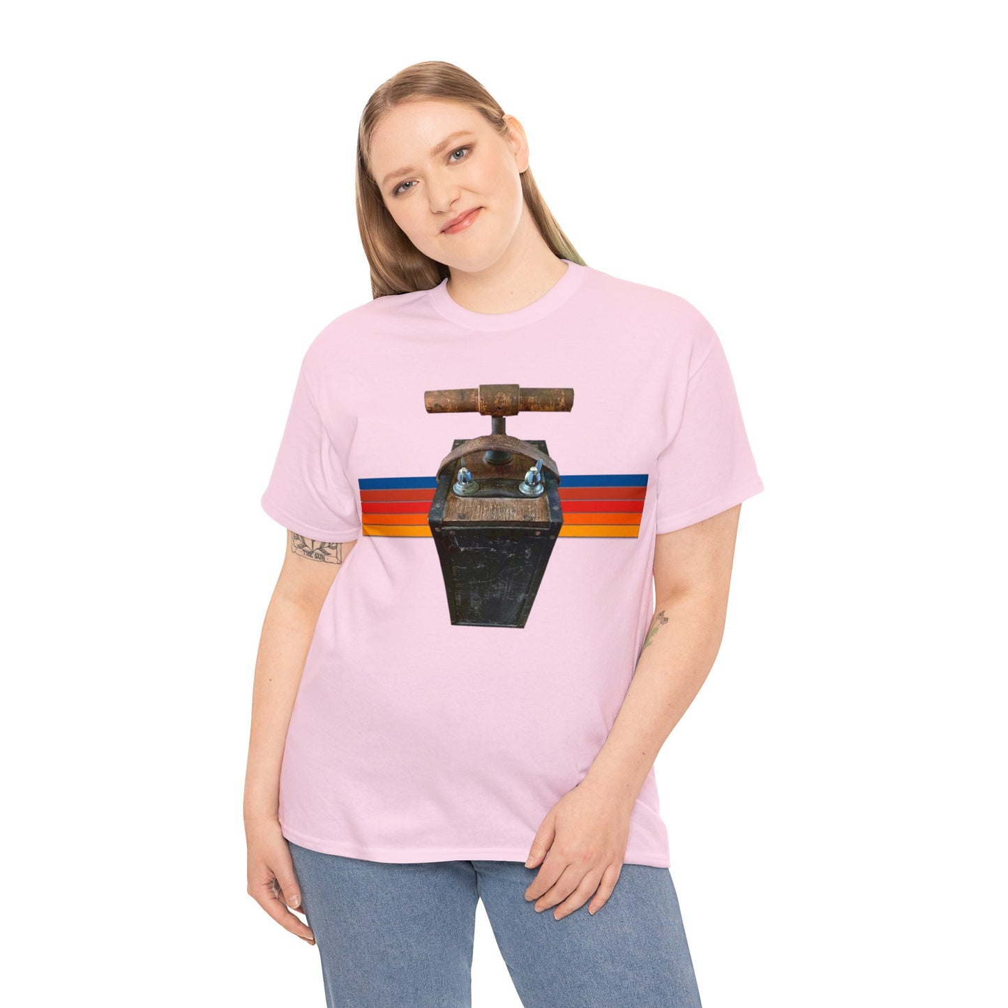 Vintage Mining Plunger Dynamite Detonator, Retro Miners Explosive Device Heavy Cotton Tee