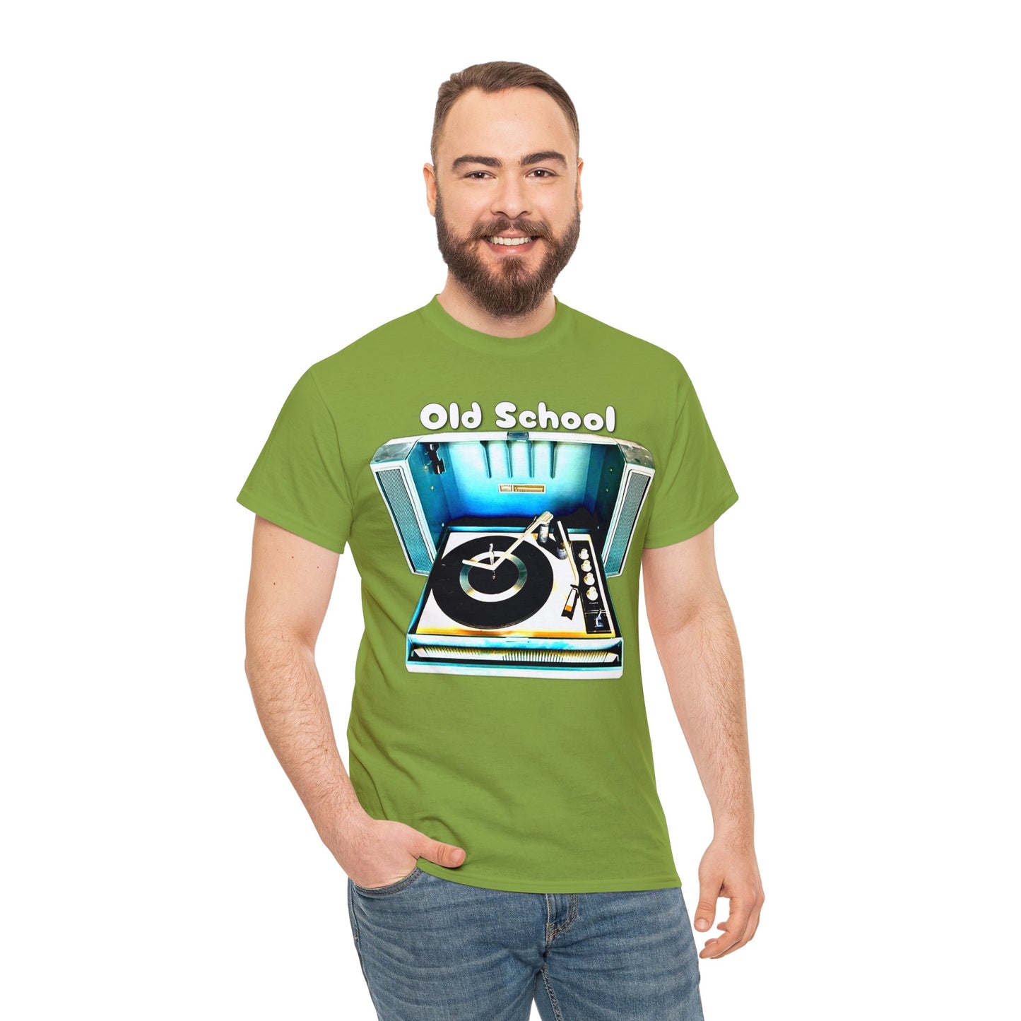 Vintage Record Player, Old School Stereo, Wildcat Portable Record Player Heavy Cotton Tee