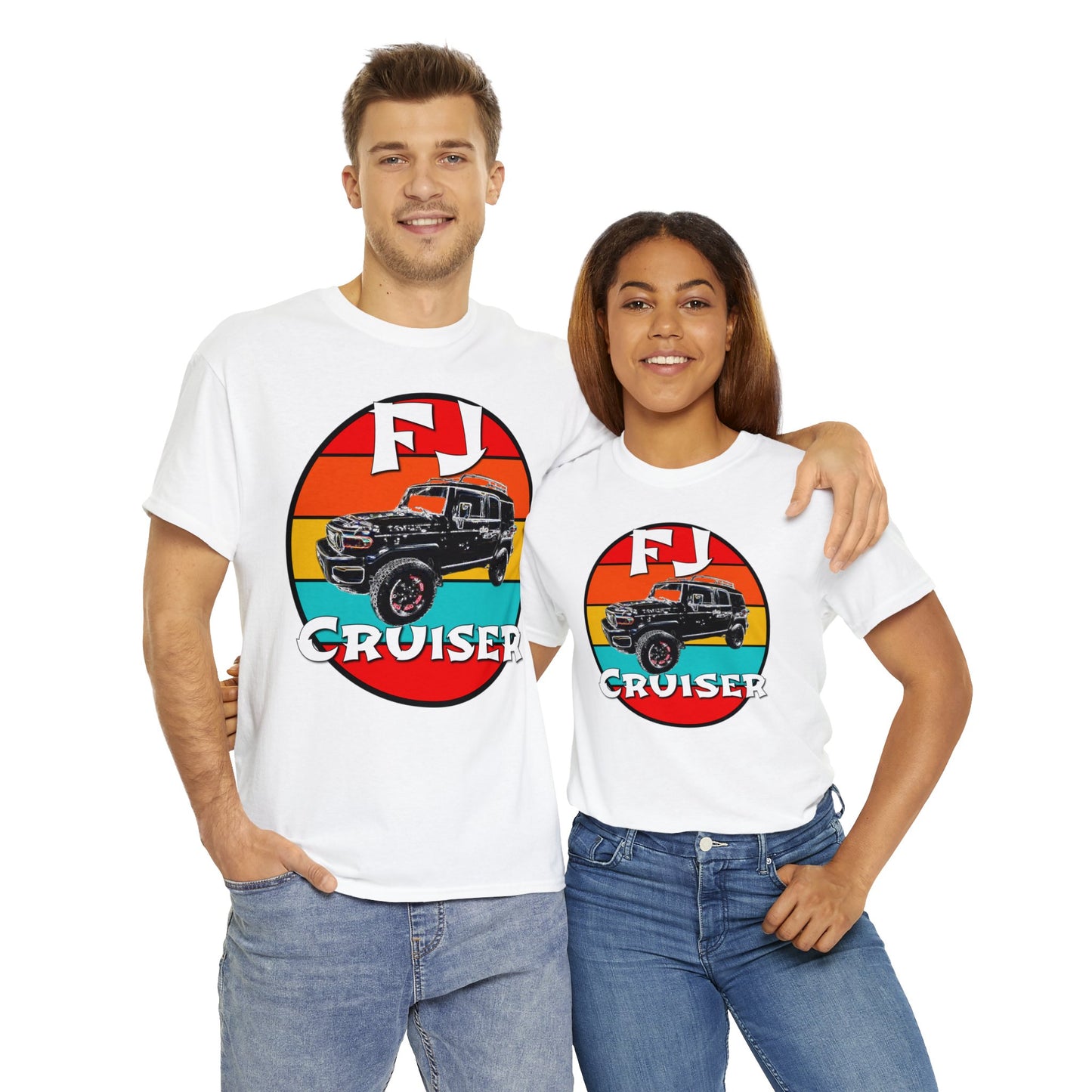 FJ Cruiser 4x4 Off Road Truck Vintage Retro Heavy Cotton Tee