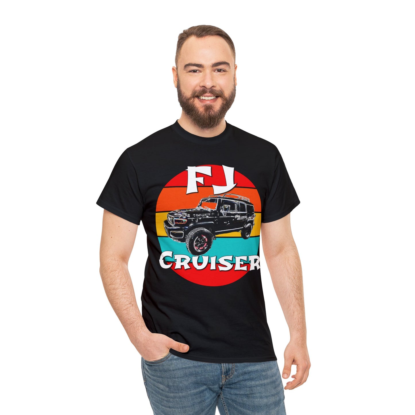 FJ Cruiser 4x4 Off Road Truck Vintage Retro Heavy Cotton Tee
