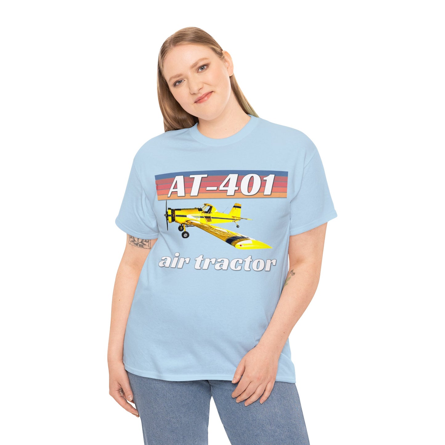 AT 401 Crop Duster Plane, Air Tractor Airplane, Farming Airplane Heavy Cotton Tee