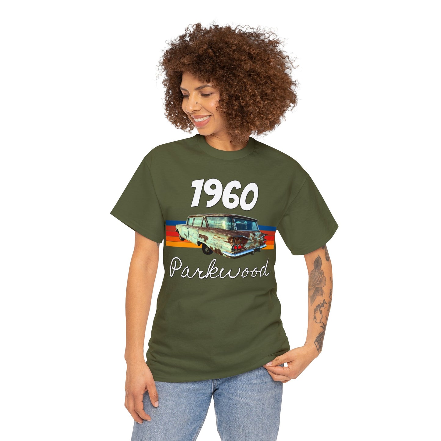 Vintage 1960 Parkwood Station Wagon, Station Wagon, Family Car Heavy Cotton Tee