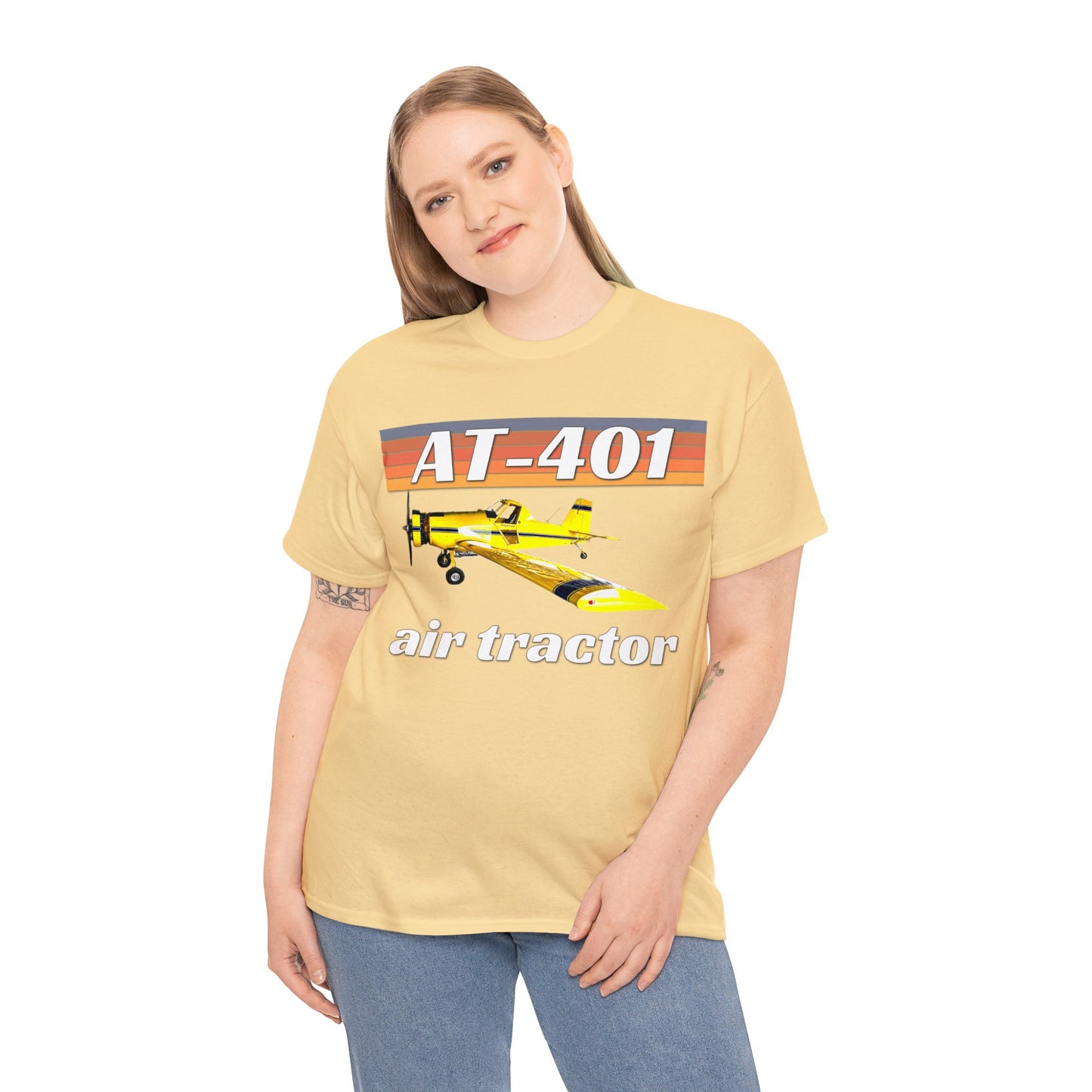 AT 401 Crop Duster Plane, Air Tractor Airplane, Farming Airplane Heavy Cotton Tee